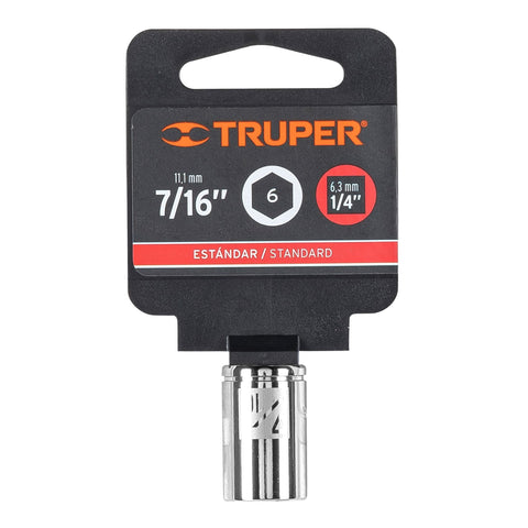 Dado de 7/16', 6 puntas, cuadro 1/4', Truper | D-1414 | 13161