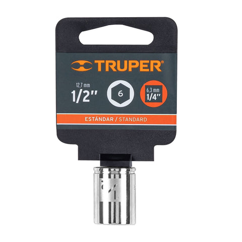 Dado de 1/2', 6 puntas, cuadro 1/4', Truper | D-1416 | 13162