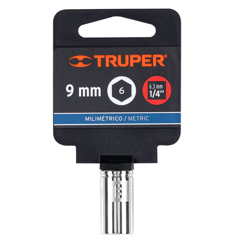 Dado de 9 mm, 6 puntas, cuadro 1/4', Truper | D-1409-M | 13171