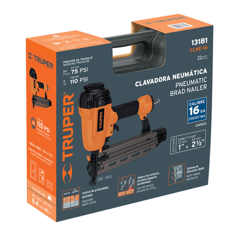 Clavadora neumática profesional, calibre 16, Truper | CLNE-16 | 13181