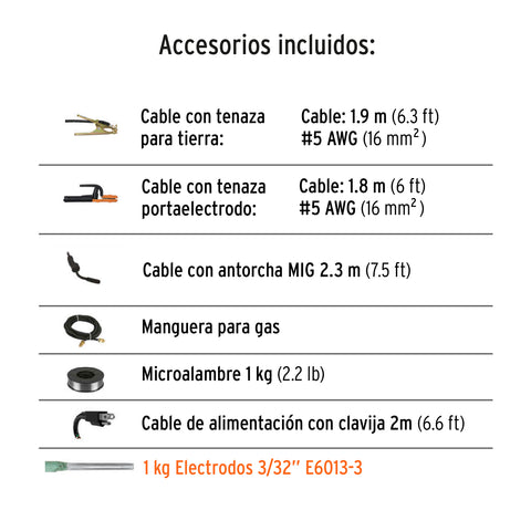 Soldadora para microalambre y electrodo, 130A, TRUPER | SOMI-130X | 13191