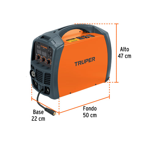 Soldadora para microalambre y electrodo, 130A, TRUPER | SOMI-130X | 13191