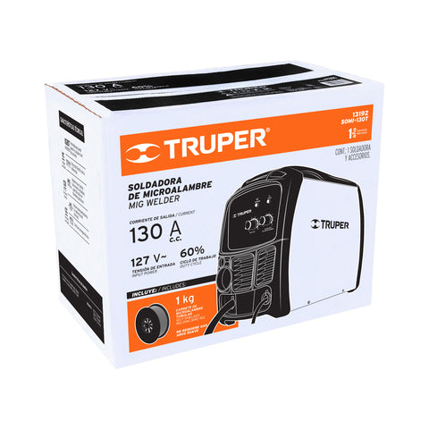 Soldadora para microalambre, 130A, TRUPER | SOMI-130T | 13192