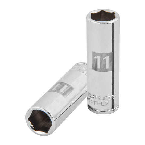 Dado largo de 11 mm, 6 puntas, cuadro 1/4', Truper | D-1411-LM | 13205