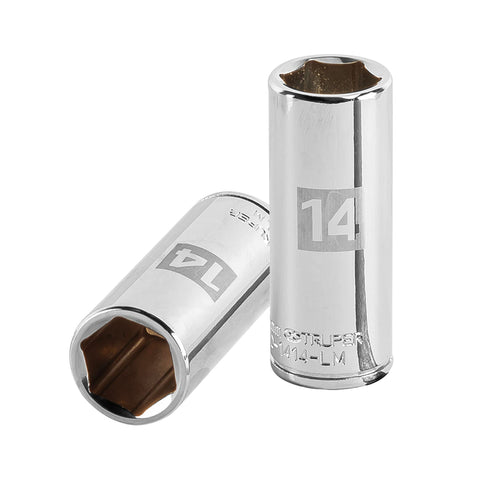 Dado largo de 14 mm, 6 puntas, cuadro 1/4', Truper | D-1414-LM | 13208