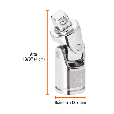 Nudo universal para dados con cuadro de 1/4', Truper | N-4770 | 13226