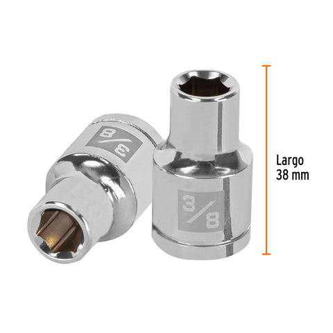Dado de 3/8', 6 puntas, cuadro 1/2', Truper | D-1212-H | 13230