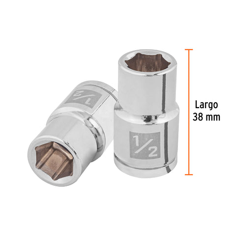 Dado de 1/2', 6 puntas, cuadro 1/2', Truper | D-1216-H | 13232