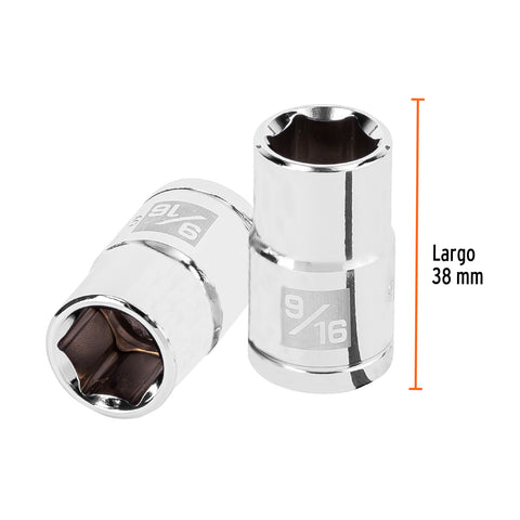Dado de 9/16', 6 puntas, cuadro 1/2', Truper | D-1218-H | 13233