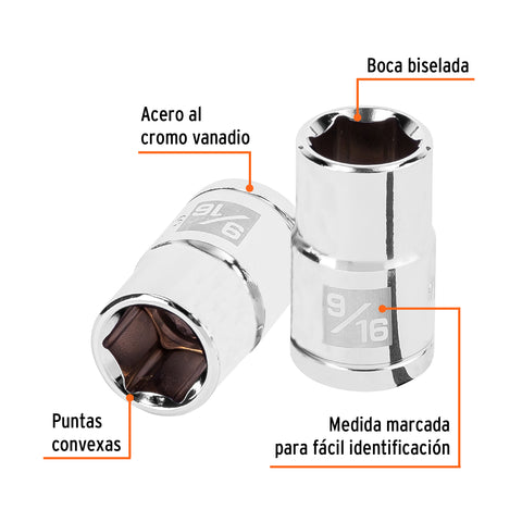 Dado de 9/16', 6 puntas, cuadro 1/2', Truper | D-1218-H | 13233