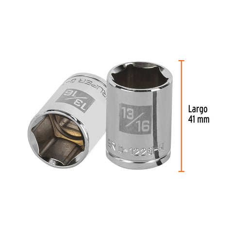 Dado de 13/16', 6 puntas, cuadro 1/2', Truper | D-1226-H | 13237