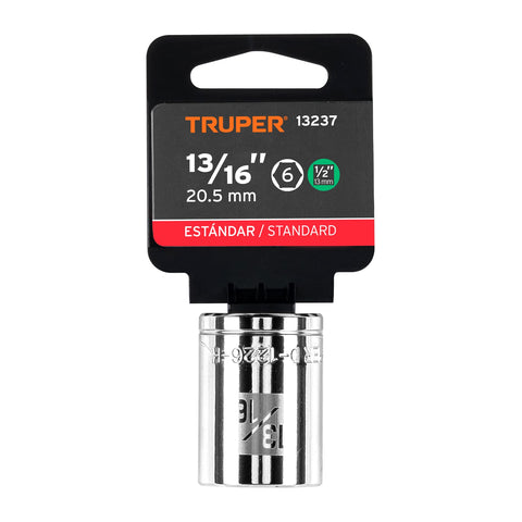 Dado de 13/16', 6 puntas, cuadro 1/2', Truper | D-1226-H | 13237