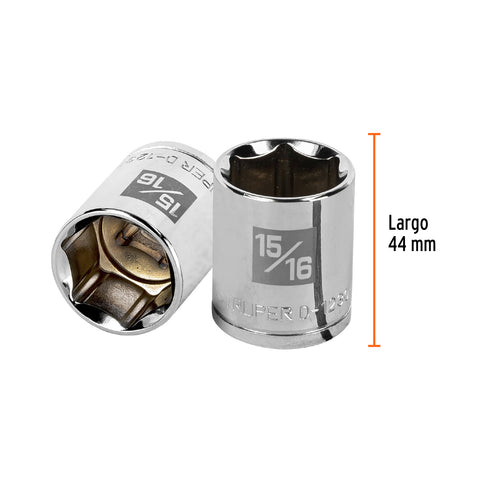 Dado de 15/16', 6 puntas, cuadro 1/2', Truper | D-1230-H | 13239