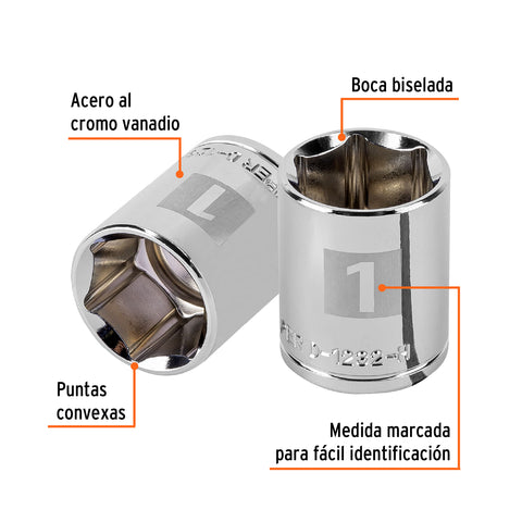 Dado de 1', 6 puntas, cuadro 1/2', Truper | D-1232-H | 13240