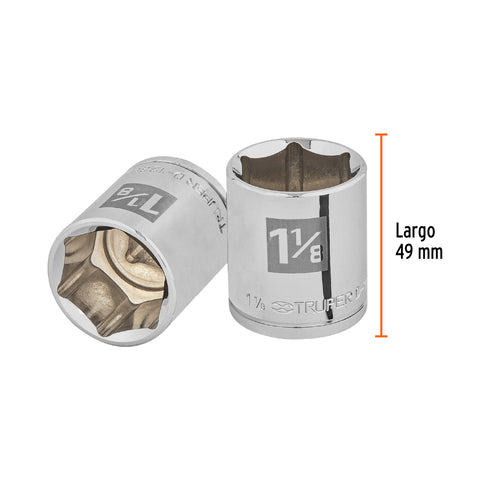 Dado de 1-1/8', 6 puntas, cuadro 1/2', Truper | D-1236-H | 13242