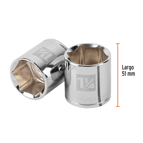 Dado de 1-1/4', 6 puntas, cuadro 1/2', Truper | D-1240-H | 13244