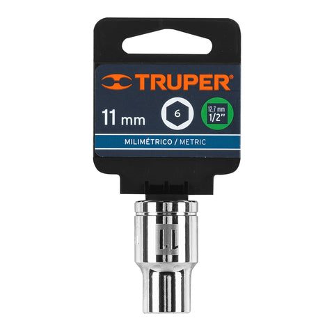 Dado de 11 mm, 6 puntas, cuadro 1/2', Truper | D-1211-M | 13261