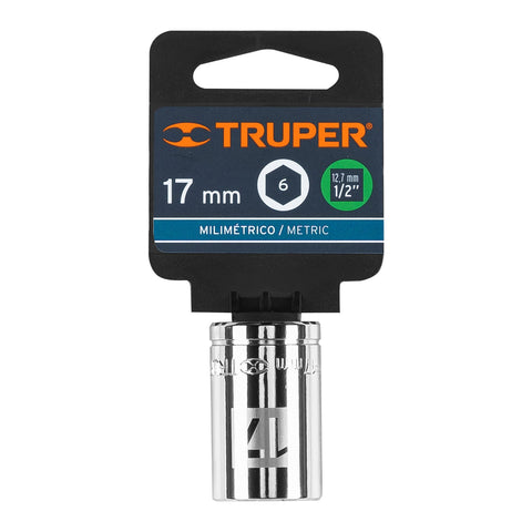 Dado de 17 mm, 6 puntas, cuadro 1/2', Truper | D-1217-M | 13267