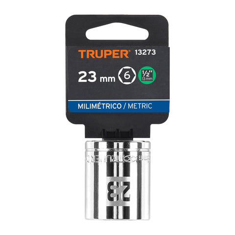 Dado de 23 mm, 6 puntas, cuadro 1/2', Truper | D-1223-M | 13273