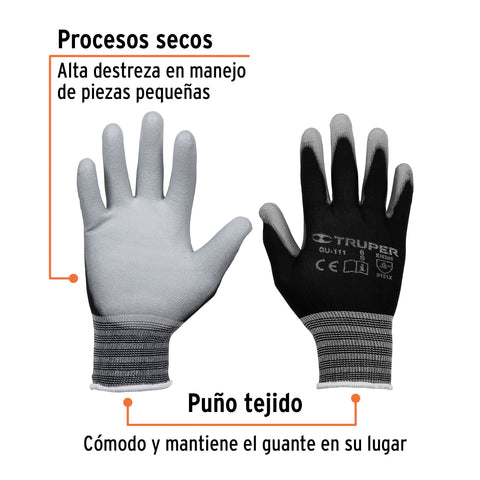 Guantes de nylon recubiertos de poliuretano, CH, TRUPER | GU-111 | 13290