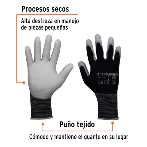 Guantes de nylon recubiertos de poliuretano, G, TRUPER | GU-113 | 13292