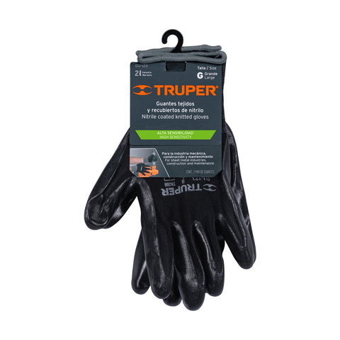 Guantes de nylon recubiertos de nitrilo, G, TRUPER | GU-123 | 13295