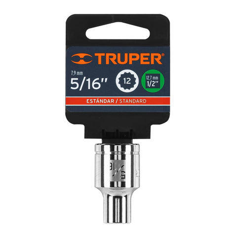 Dado de 5/16', 12 puntas, cuadro 1/2', Truper | D-1210 | 13299