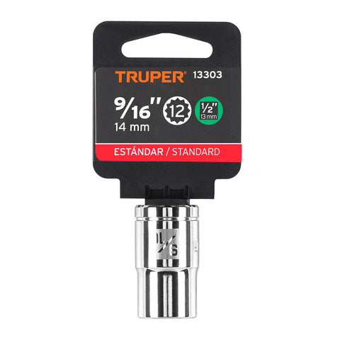 Dado de 9/16', 12 puntas, cuadro 1/2', Truper | D-1218 | 13303