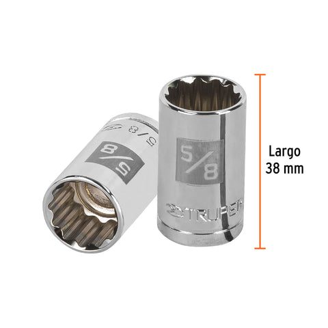 Dado de 5/8', 12 puntas, cuadro 1/2', Truper | D-1220 | 13304