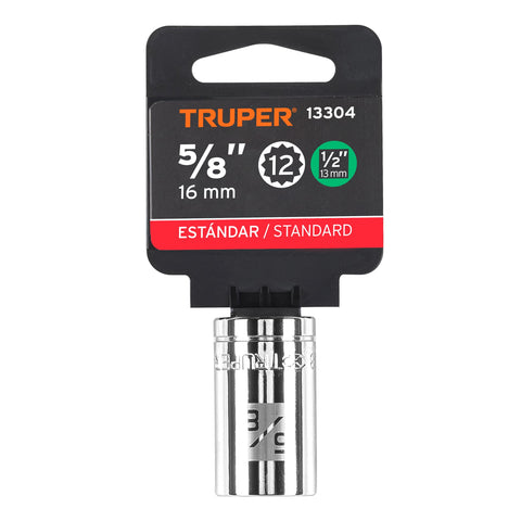 Dado de 5/8', 12 puntas, cuadro 1/2', Truper | D-1220 | 13304