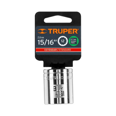Dado de 15/16', 12 puntas, cuadro 1/2', Truper | D-1230 | 13309