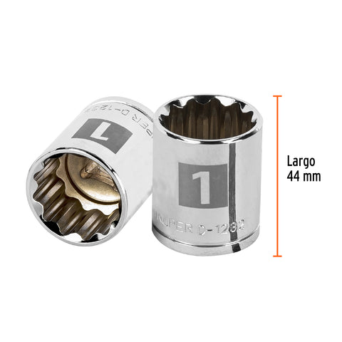 Dado de 1', 12 puntas, cuadro 1/2', Truper | D-1232 | 13310