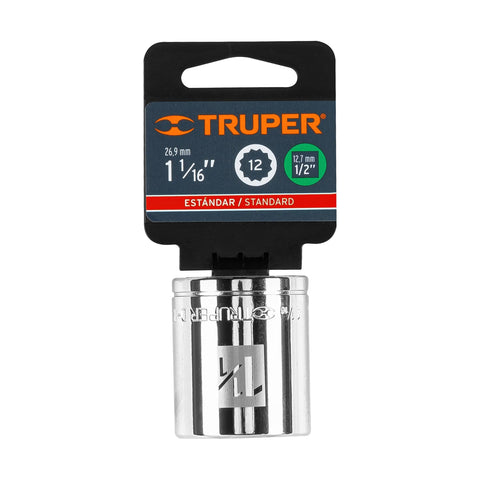 Dado de 1-1/16', 12 puntas, cuadro 1/2', Truper | D-1234 | 13311