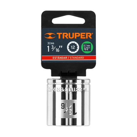 Dado de 1-3/16', 12 puntas, cuadro 1/2', Truper | D-1238 | 13313