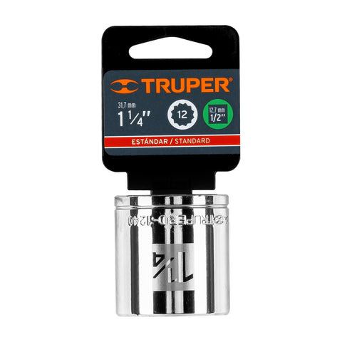Dado de 1-1/4', 12 puntas, cuadro 1/2', Truper | D-1240 | 13314