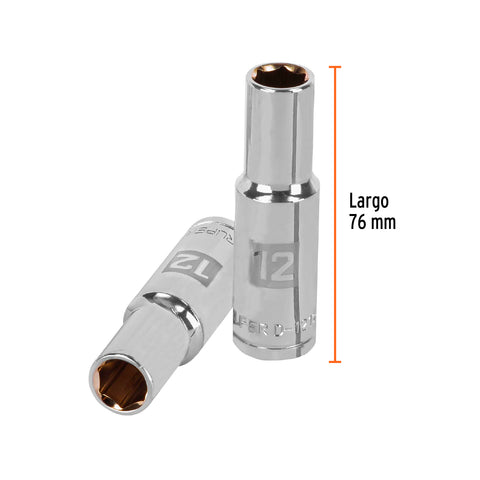 Dado largo de 3/8', 6 puntas, cuadro 1/2', Truper | D-1212-HL | 13323