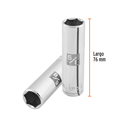 Dado largo de 5/8', 6 puntas, cuadro 1/2', Truper | D-1220-HL | 13327