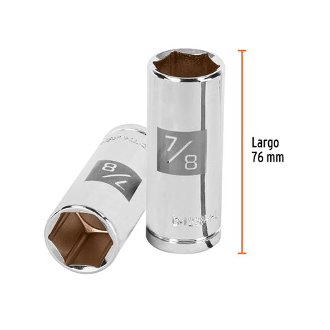 Dado largo de 7/8', 6 puntas, cuadro 1/2', Truper | D-1228-HL | 13331
