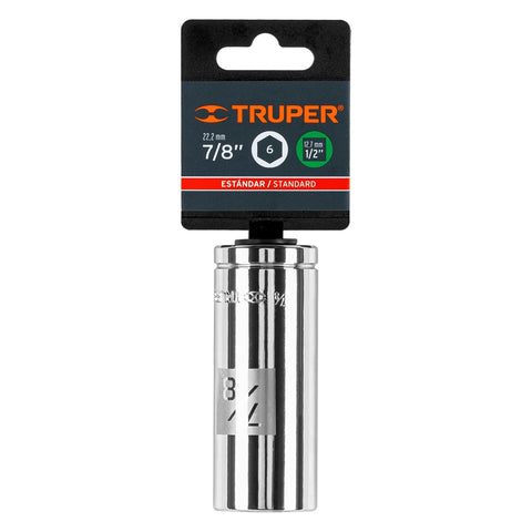 Dado largo de 7/8', 6 puntas, cuadro 1/2', Truper | D-1228-HL | 13331