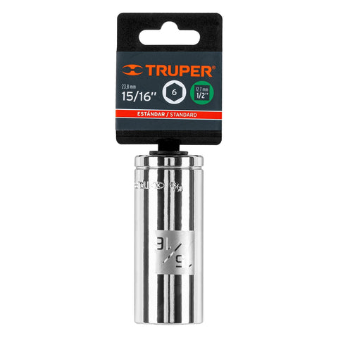 Dado largo de 15/16', 6 puntas, cuadro 1/2', Truper | D-1230-HL | 13332