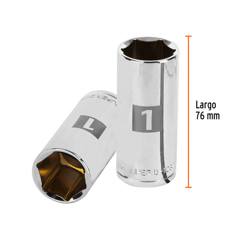 Dado largo de 1', 6 puntas, cuadro 1/2', Truper | D-1232-HL | 13333