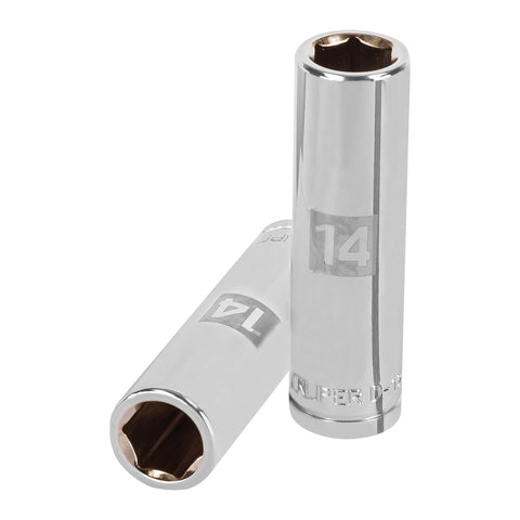 Dado largo de 14 mm, 6 puntas, cuadro 1/2', Truper | D-1214-ML | 13354