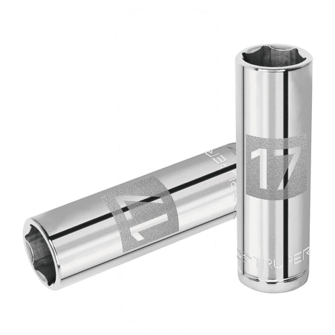 Dado largo de 17 mm, 6 puntas, cuadro 1/2', Truper | D-1217-ML | 13357