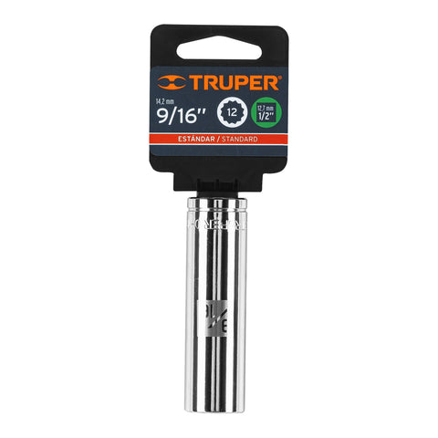 Dado largo de 9/16', 12 puntas, cuadro 1/2', Truper | D-1218-EL | 13361