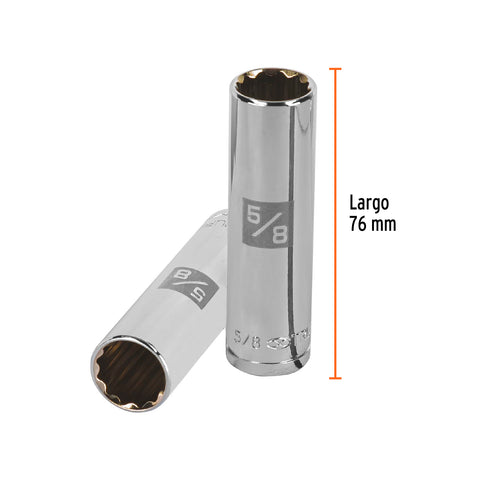 Dado largo de 5/8', 12 puntas, cuadro 1/2', Truper | D-1220-EL | 13362