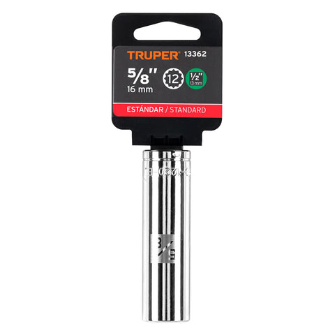 Dado largo de 5/8', 12 puntas, cuadro 1/2', Truper | D-1220-EL | 13362