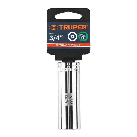 Dado largo de 3/4', 12 puntas, cuadro 1/2', Truper | D-1224-EL | 13364