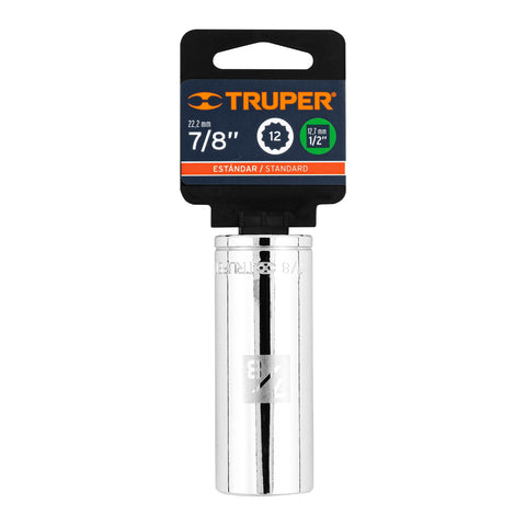 Dado largo de 7/8', 12 puntas, cuadro 1/2', Truper | D-1228-EL | 13368