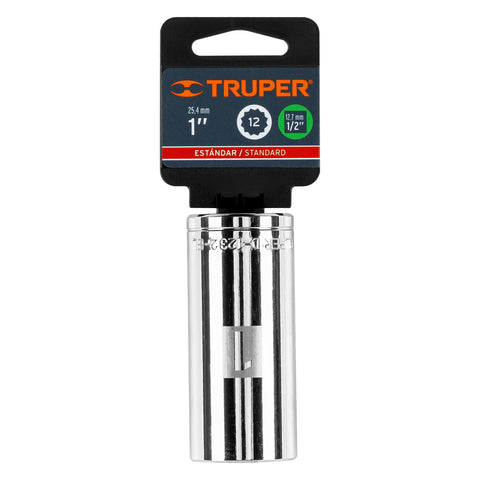 Dado largo de 1', 12 puntas, cuadro 1/2', Truper | D-1232-EL | 13370