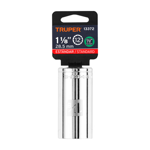 Dado largo de 1-1/8', 12 puntas, cuadro 1/2', Truper | D-1236-EL | 13372